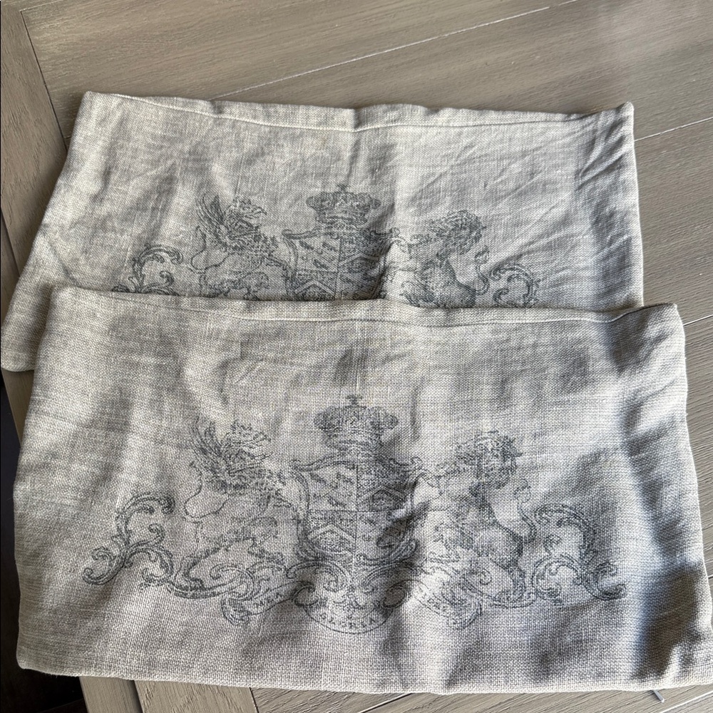 Restoration Hardware Crest Design Pillows